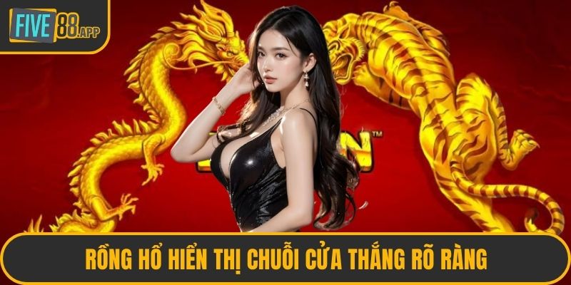 Rồng hổ hiển thị chuỗi cửa thắng rõ ràng